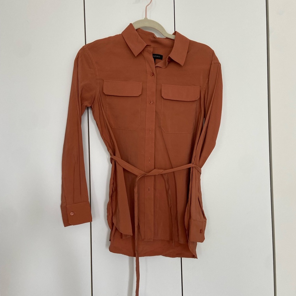 Banana Republic Terracotta Shirt with Belt